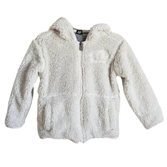 Roots Shearling Reversible Fleece Hoodie Salt Pepper - Picture 1 of 6